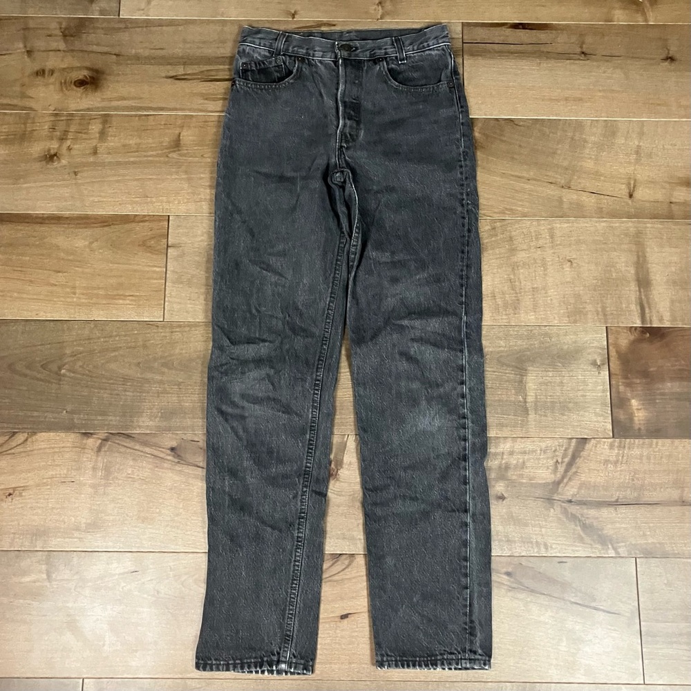 Vintage Levi’s Women’s 501? 28x31 (tag 28x32) Black Denim Jeans Button Fly